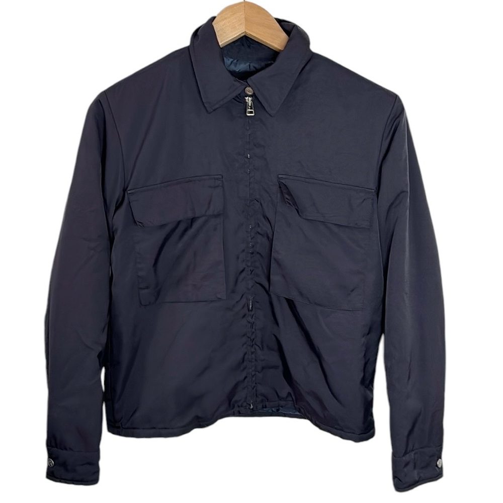 Calvin Klein Jeans navy satin utility Bomber Jacket size S